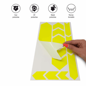 No Label | Fiets frame bescherming stickerset neon geel
