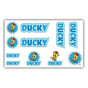 No Label | Fiets frame stickerset Ducky blauw