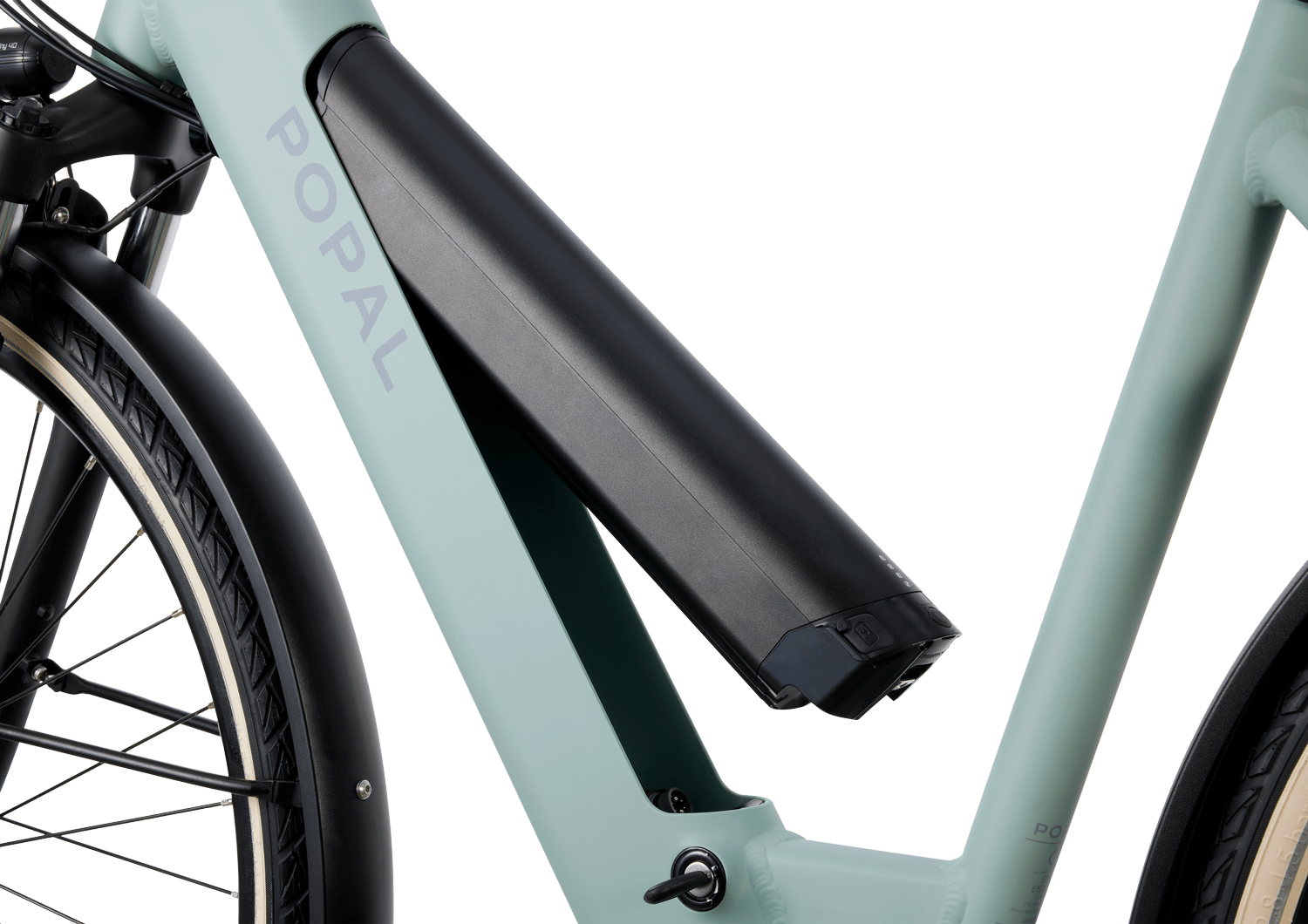 Popal | Electrische Dames Stadsfiets Novel mm 28 Inch 47 cm 7V Hydraulische schijfrem Mintgroen - Afbeelding 4