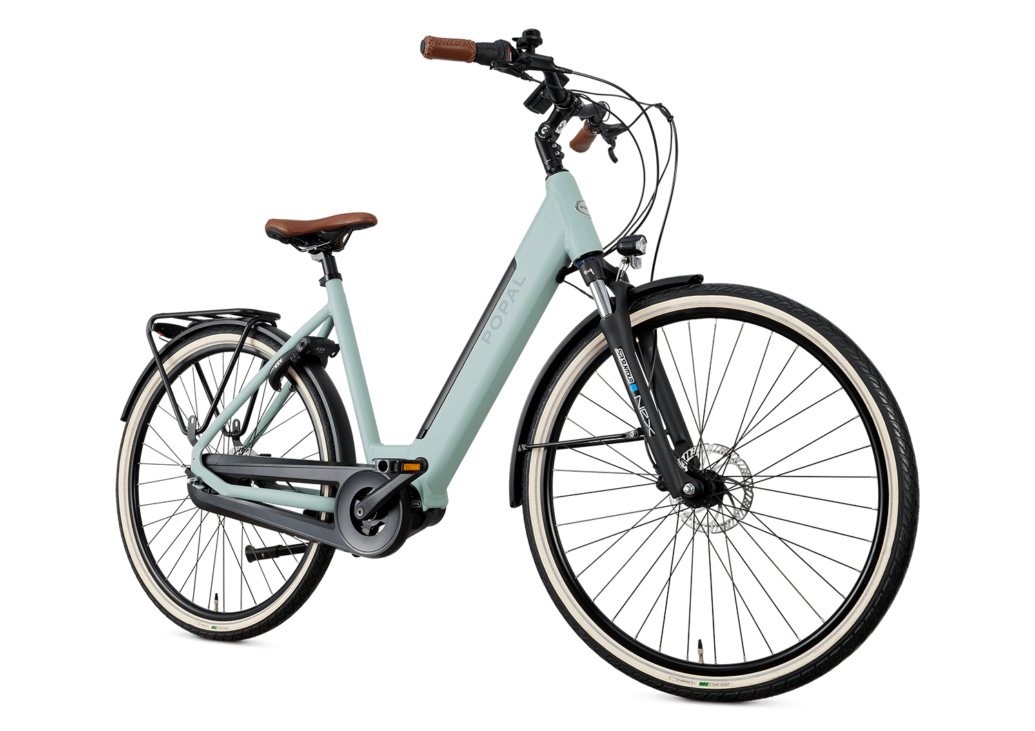 Popal | Electrische Dames Stadsfiets Novel mm 28 Inch 53 cm 7V Hydraulische schijfrem Mintgroen - Afbeelding 2