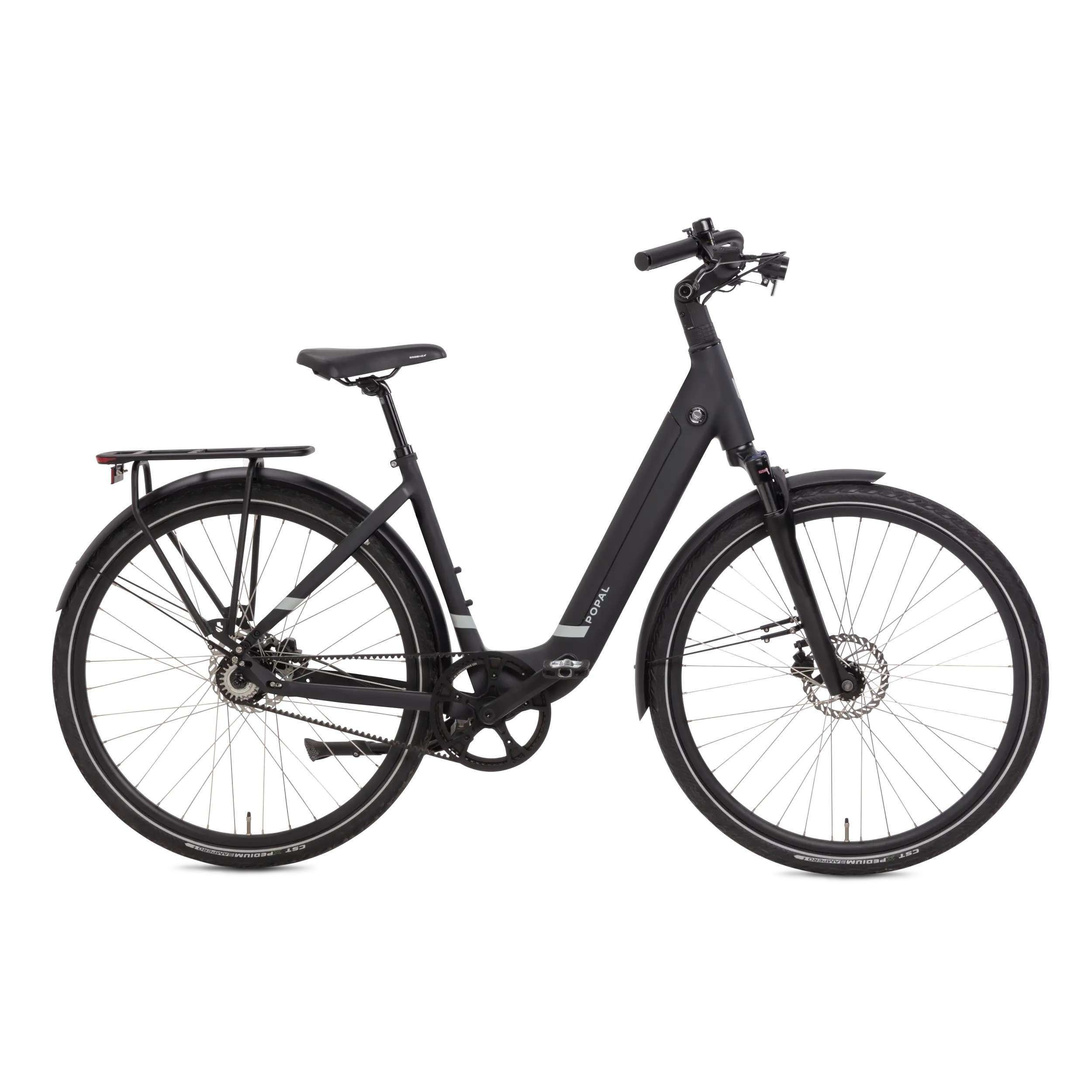 Popal | Electrische Dames Stadsfiets ARC1+ 28 Inch 54 cm Hydraulische schijfrem Matzwart
