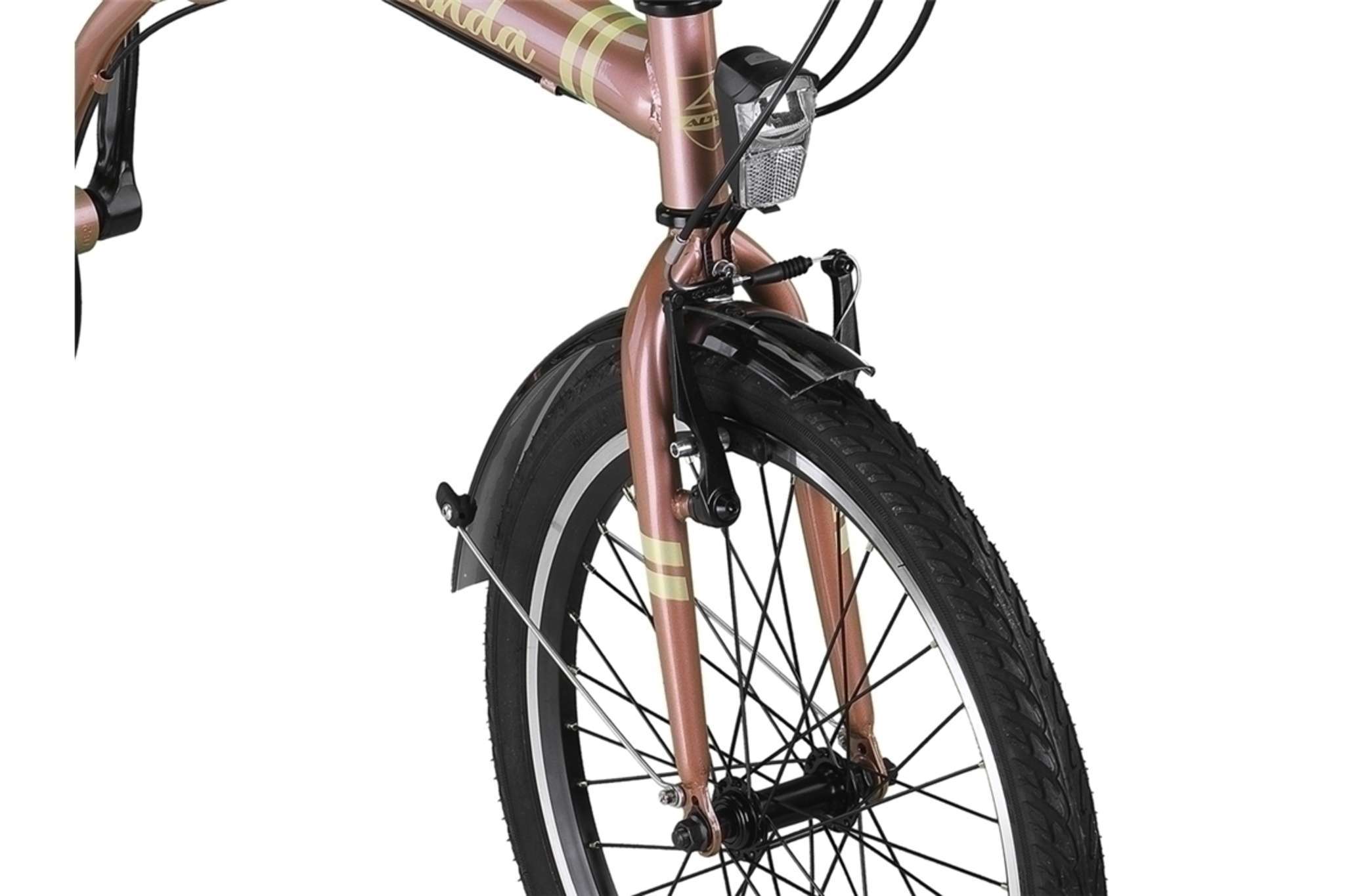 Altec | Vouwfiets Cunda 20 Inch 27 cm Unisex 3V V-Brakes Lavender Gold - Afbeelding 5