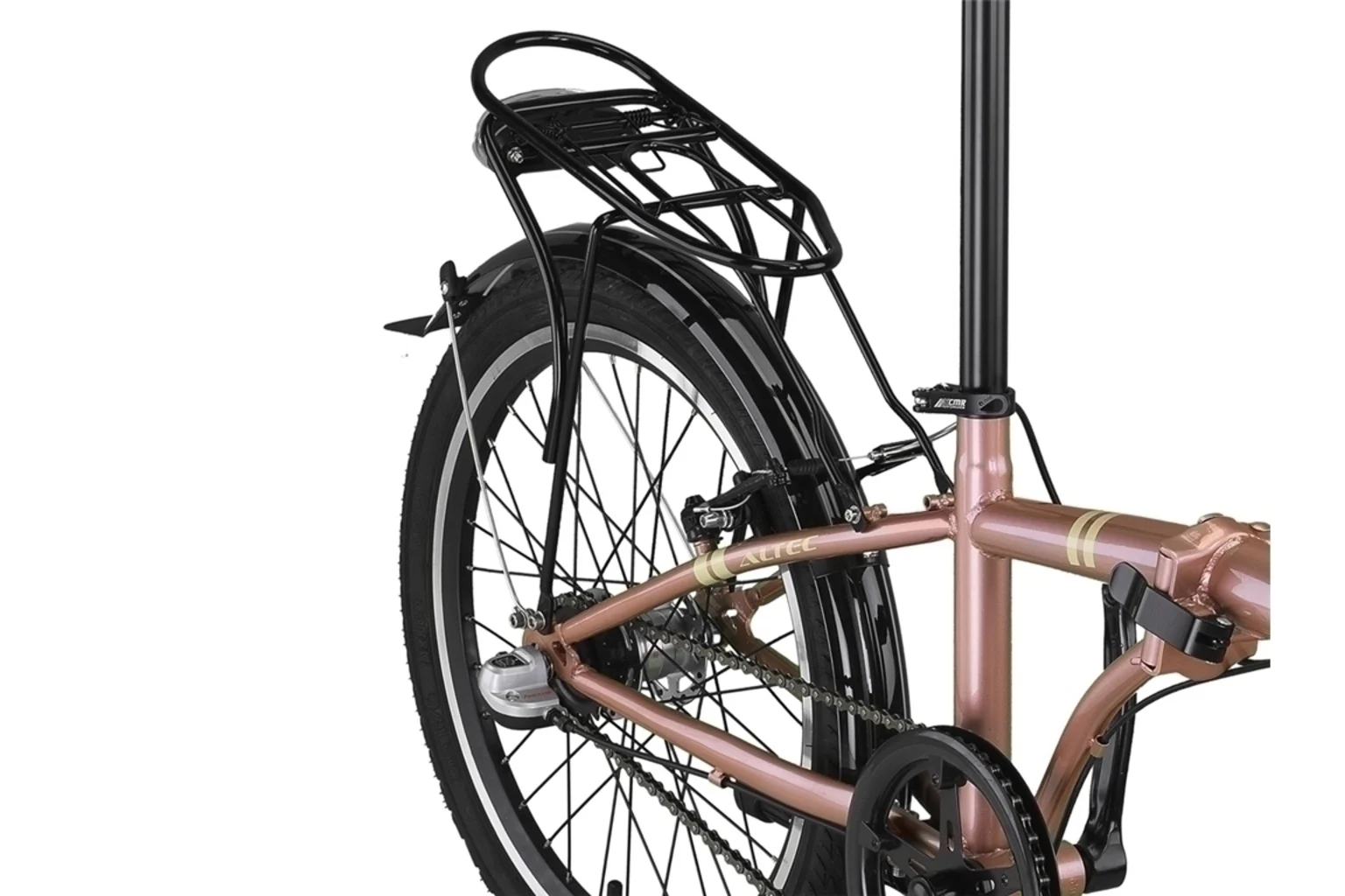 Altec | Vouwfiets Cunda 20 Inch 27 cm Unisex 3V V-Brakes Lavender Gold - Afbeelding 6