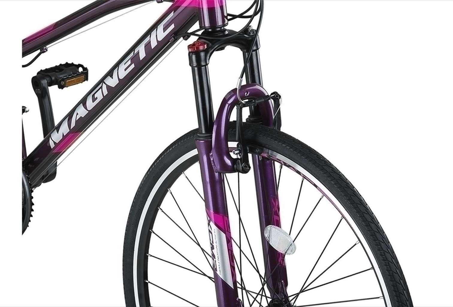 Altec | Dames Stad & Toerfiets Magnetic, 28 Inch, 52 cm, 21V, V-Brakes, Antraciet - Afbeelding 5