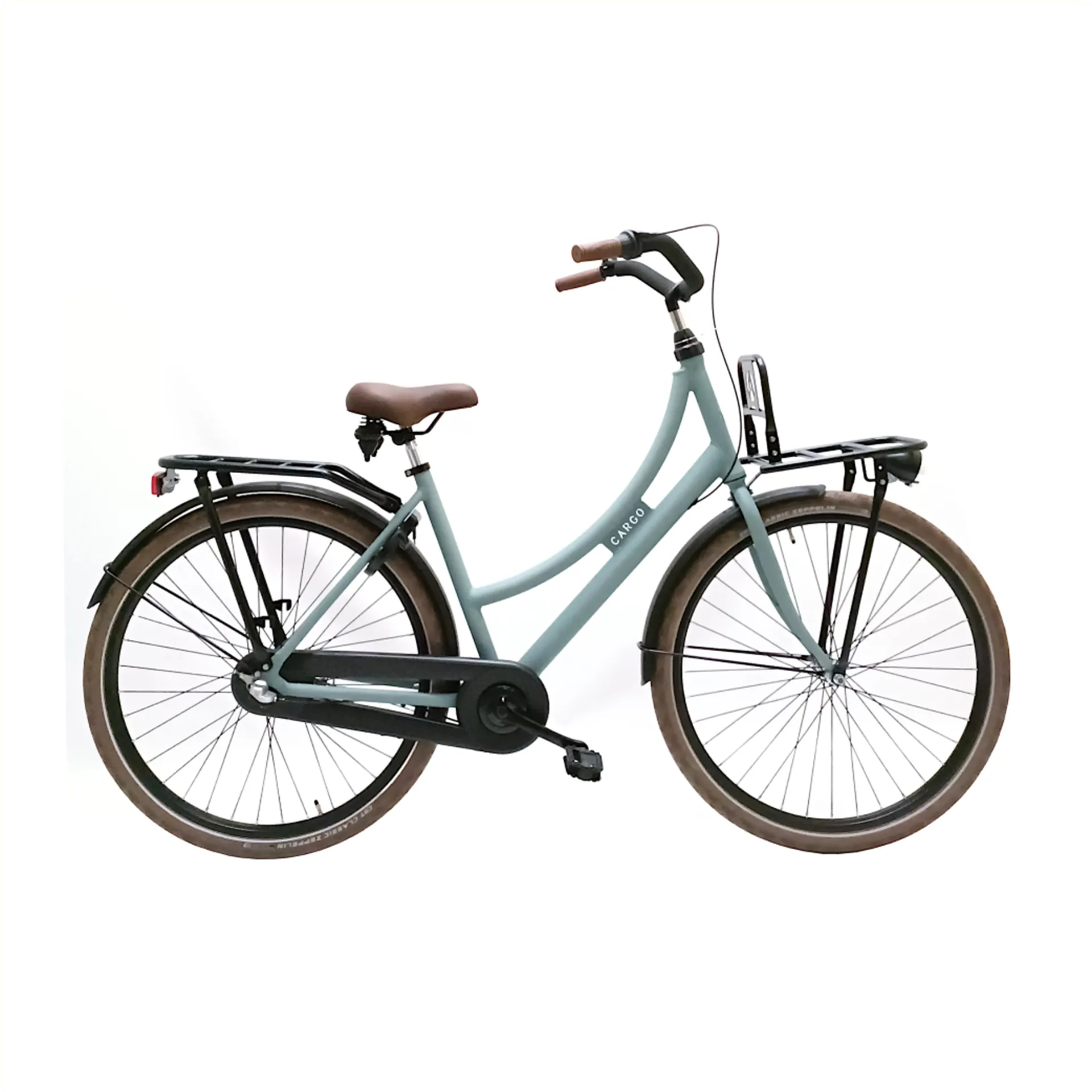 Avalon | Dames Transportfiets Cargo, 28 Inch, 57 cm, 3 Versnellingen, Terugtraprem, Emerald Groen Mat
