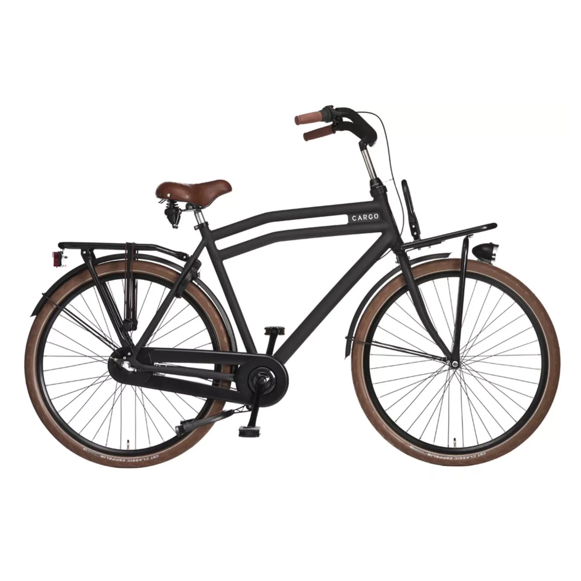 Avalon | Heren Transportfiets Cargo, 28 Inch, 59 cm, 3 versnellingen, Terugtraprem, Mat Zwart