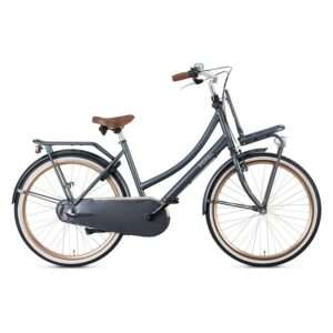 Popal | Meisjes Kinderfiets Daily Dutch Basic+, 26 Inch, 45,5 cm, 3V, Terugtraprem, Petrolblauw
