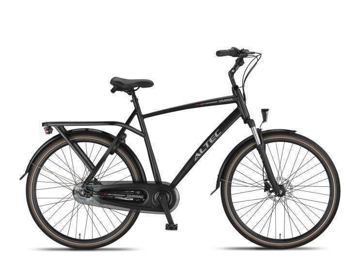 Altec | Heren Stadsfiets Omega 28 Inch 55 cm 7V Hydraulische schijfrem Matzwart