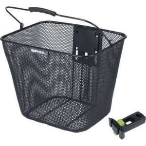 Basil | Bilbao Fietsmand met KlickFix incl. Stuurpenhouder Zwart