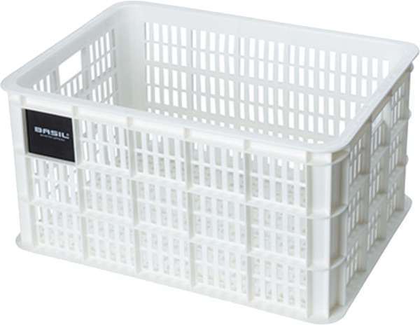 Basil | Fietskrat gerecycled L 40 liter wit - 21162