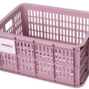 Basil | Fietskrat gerecycled S 17,5 liter roze - 21116