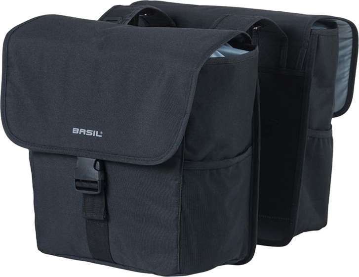 Basil | Dubbele fietstas Go 32 liter zwart – 17654