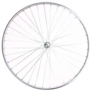 FALKX | Voorwiel 28x1 5/8x1 3/8 Aluminium velg, zilver. vaste as