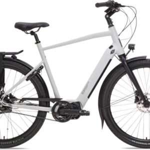 BSP | Elektrische Herenfiets Musa S 28 Inch 57 cm 8V Hydraulische schijfrem Lichtgrijs