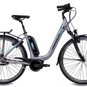 Chrisson | Elektrische Dames Stadsfiets E-Cassiopea 28 Inch 50 cm 7V V-Brakes Zilvergrijs