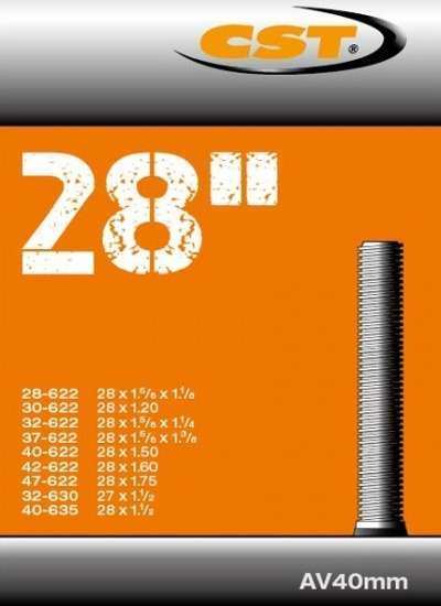 CST | Binnenband 28x1 5/8x1 3/8 ETRTO 28/47-622-630, Ventiel: Auto/Schrader 40mm