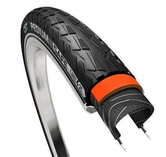 CST | Xpedium safe (3mm anti-lek) zwart met reflectie. 28x1 5/8x1 3/8 ETRTO 37-622