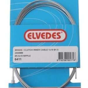 Elvedes | Binnenremkabel achter 6411 peernippel 2000 mm zilver