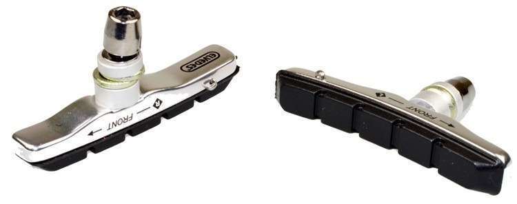 Elvedes | Remblokken v-brake 72 x 11 mm zwart/zilver 2 stuks