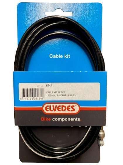 Elvedes | Remkabelset achter 6444 universeel 1800/2000 mm zwart