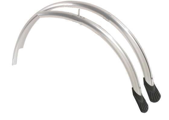 Eurofender | Kunststof spatborden set 28 inch zilver