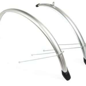 Eurofender | Spatbordenset 24 inch 58 mm kunststof zilver