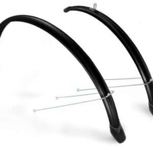 Eurofender | Spatbordenset 24 inch 58 mm kunststof zwart