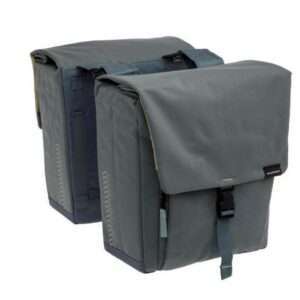 New Looxs | Tulum Dubbele Fietstas 32 Liter Pet Grijsgroen