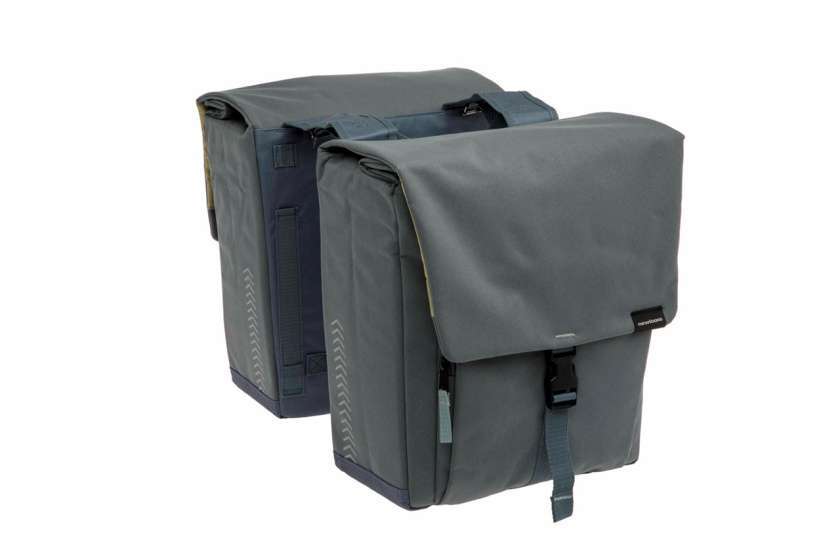 New Looxs | Tulum Dubbele Fietstas 32 Liter Pet Grijsgroen