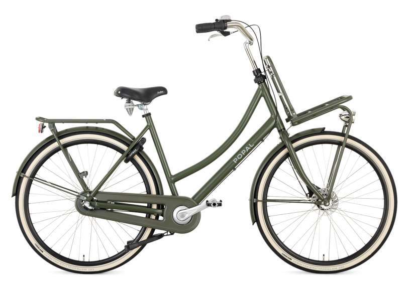 Popal | Dames Transportfiets Daily Dutch Prestige 28 Inch 47 cm 3V Terugtraprem Legergroen