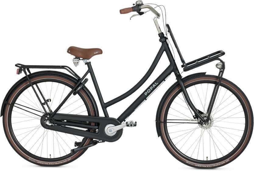 Popal | Dames Transportfiets Daily Dutch Prestige 28 Inch 47 cm 3V Terugtraprem Matzwart