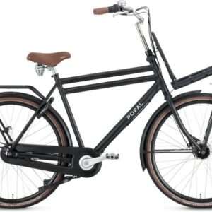 Popal | Heren Transportfiets Daily Dutch Prestige 28 Inch 57 cm Heren 7V Rollerbrake Matzwart