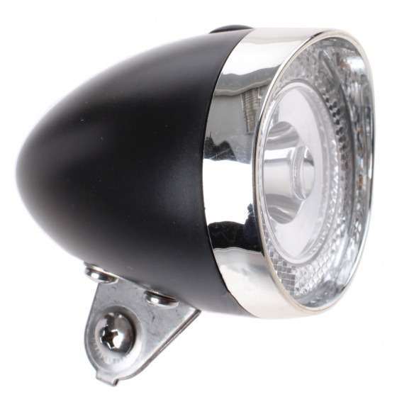 Simson | Koplamp classic mini batterijen voorvork zwart