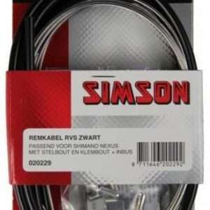 Simson | Remkabel set Nexus rollerbrake 1600/2250 mm zwart/zilver