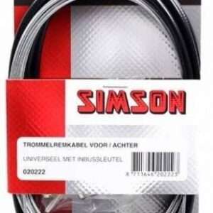 Simson | Remkabel set trommelrem 1600/2250 mm zwart/zilver