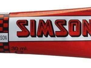 Simson | Solutie in Knijptube Sneldrogend 30 ml Rood/wit