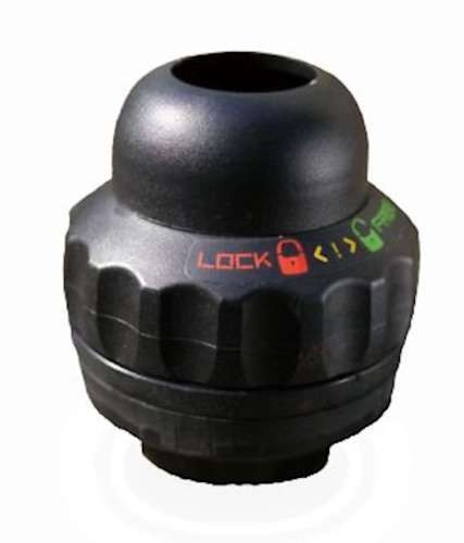 VWP-Louis Verwimp | Balhoofdstel met geïntegreerd stuurslot 1 inch zwart