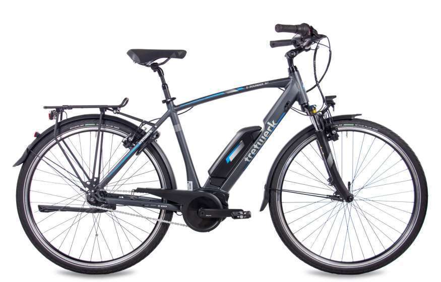 Tretwerk | Elektrische Dames Stadsfiets E-Rounder N7 28 Inch 53 cm Heren 7V V-Brakes Grijs