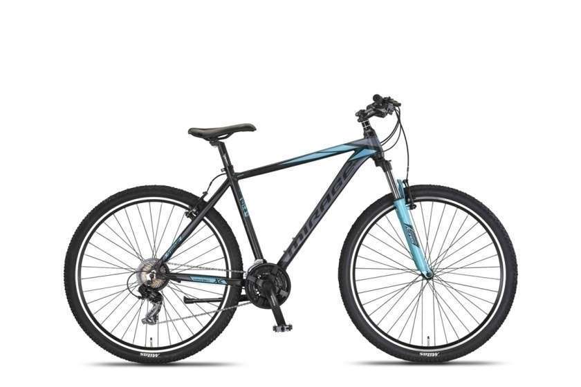 Umit | Mountainbike Mirage Oversized 27.5 Inch 50 cm Unisex 21V V-Brakes Zwart/Turquoise