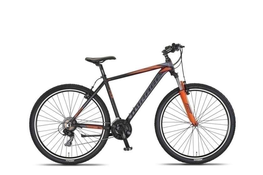 Umit | Mountainbike Mirage Oversized 29 Inch 50 cm Unisex 21V V-Brakes Zwart/Oranje