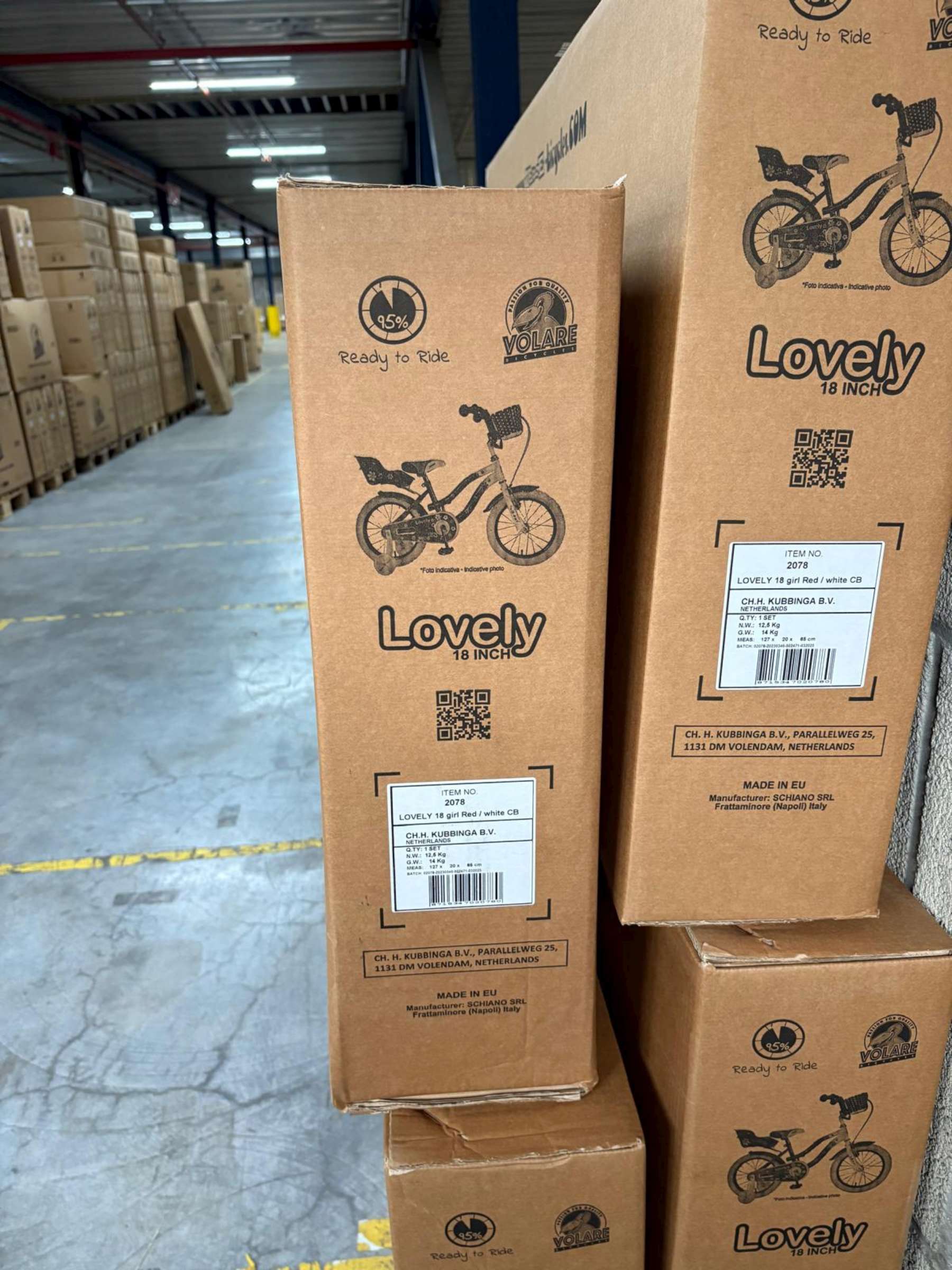 Volare | Meisjes Kinderfiets Lovely, 18 inch, Rood Wit - Afbeelding 11