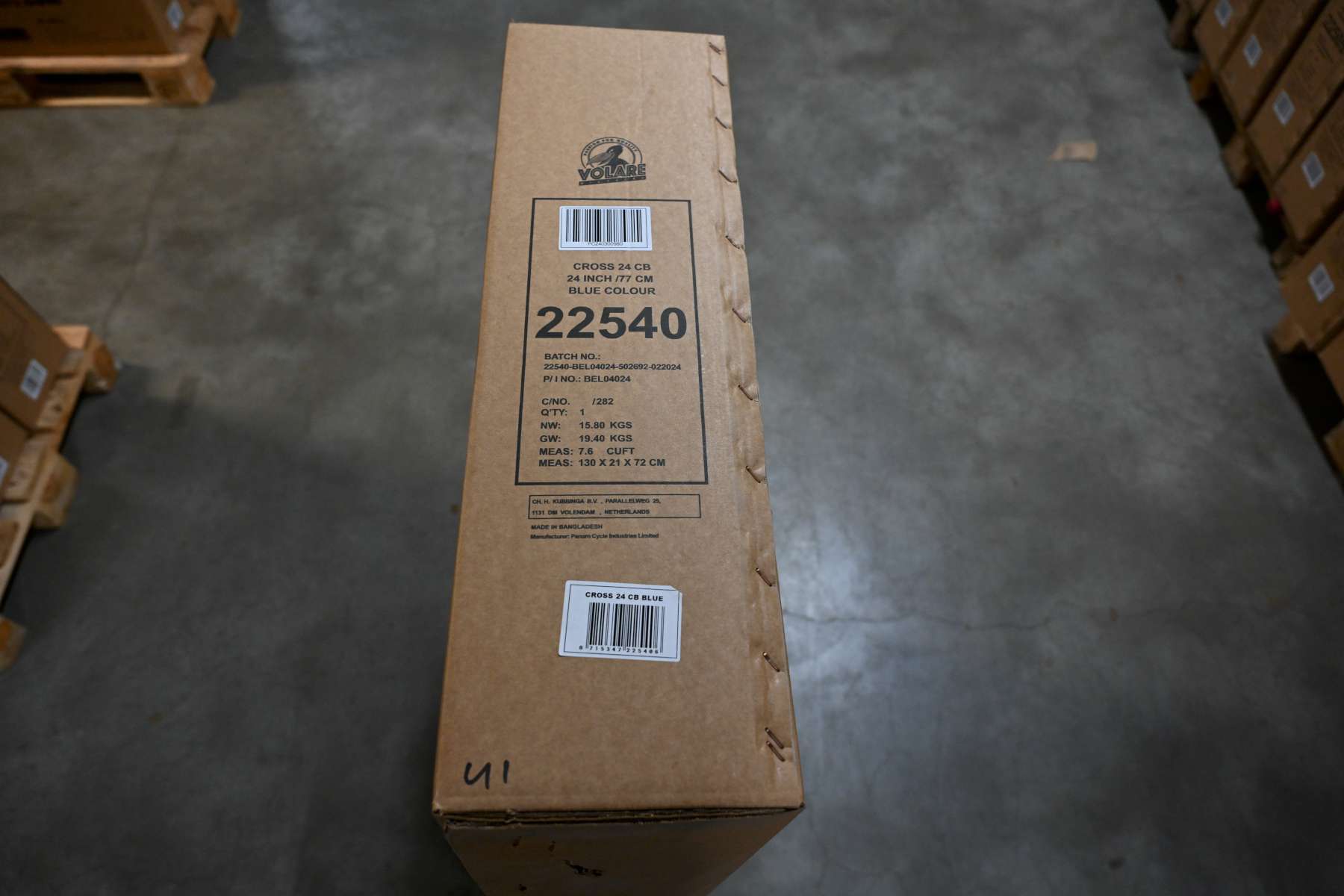 Volare | Jongens Kinderfiets Cross, 24 inch, Blauw - Afbeelding 19