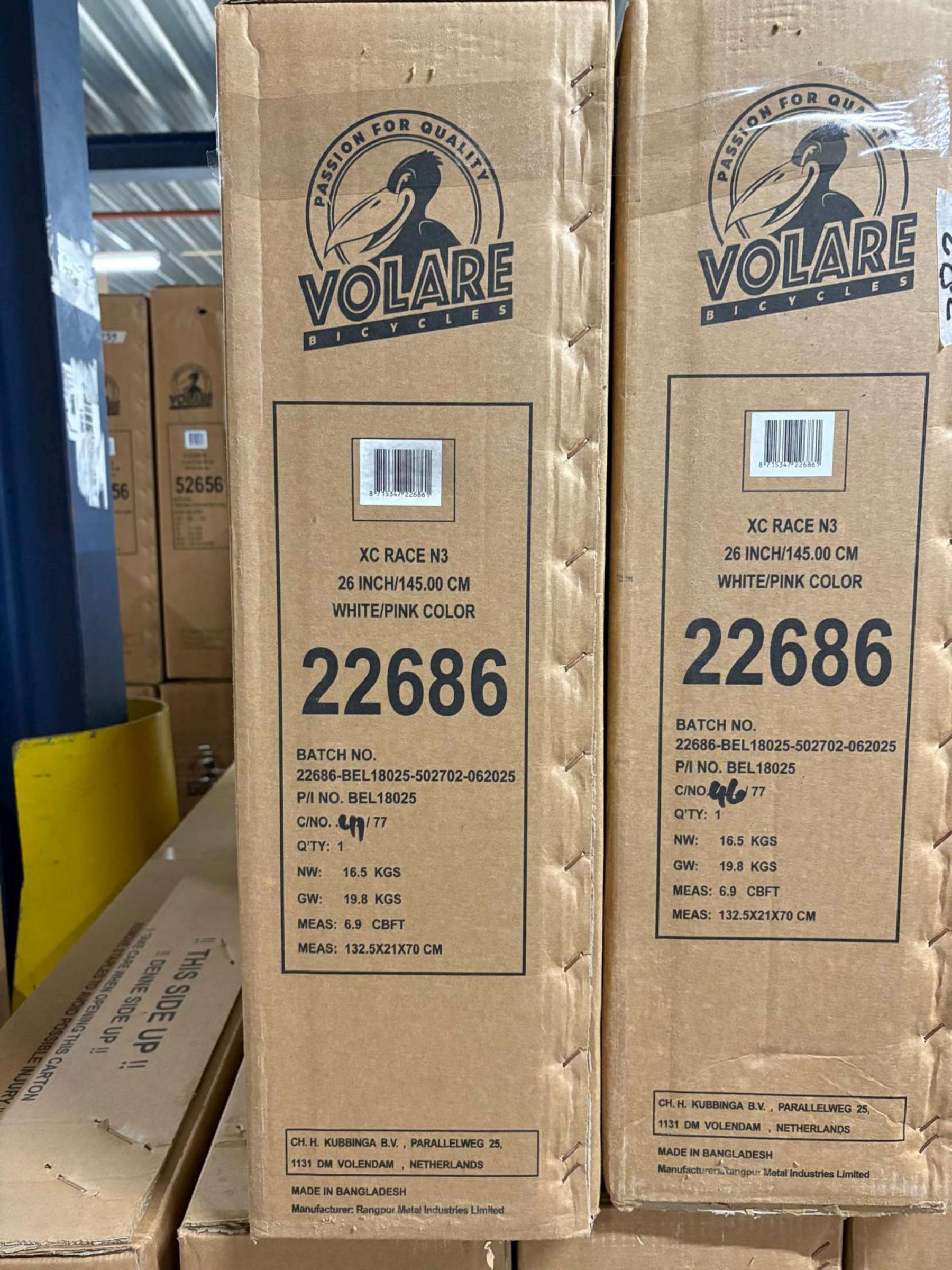 Volare XC Race Kinderfiets - 26 inch - Nexus 3 - Wit/Roze - Afbeelding 12