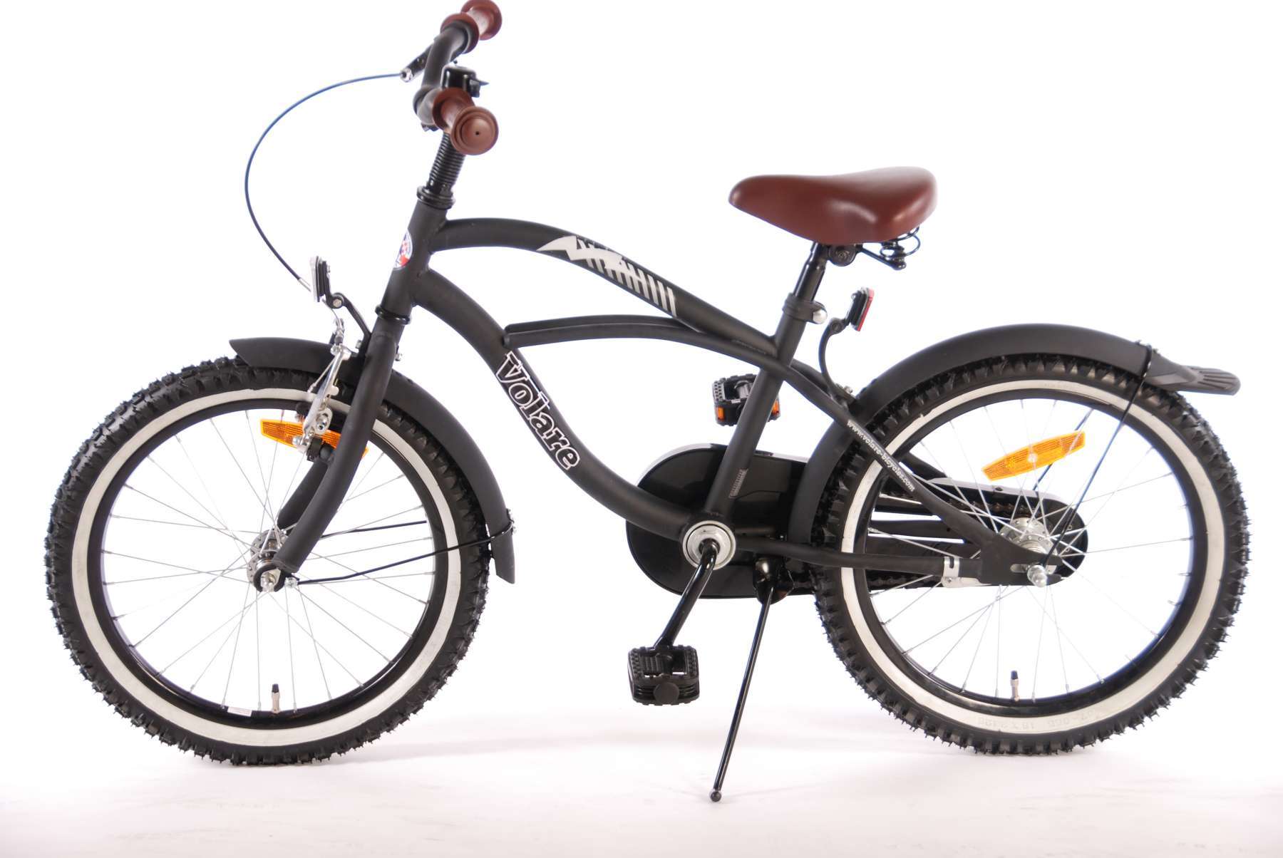 Volare | Jongens Kinderfiets Black Cruiser, 18 inch, Zwart, 95% afgemonteerd - Afbeelding 11