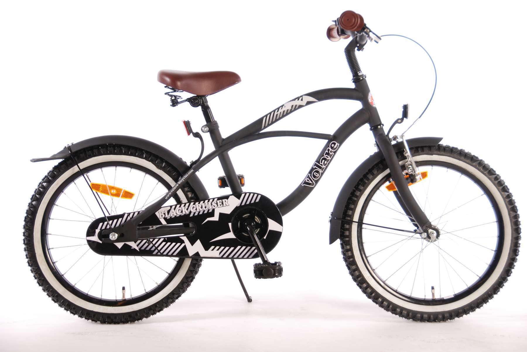 Volare | Jongens Kinderfiets Black Cruiser, 18 inch, Zwart, 95% afgemonteerd - Afbeelding 14