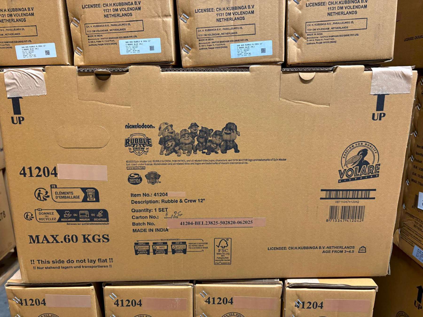 Nickelodeon | Jongens Kinderfiets Rubble & Crew, 12 inch, Blauw - Afbeelding 11