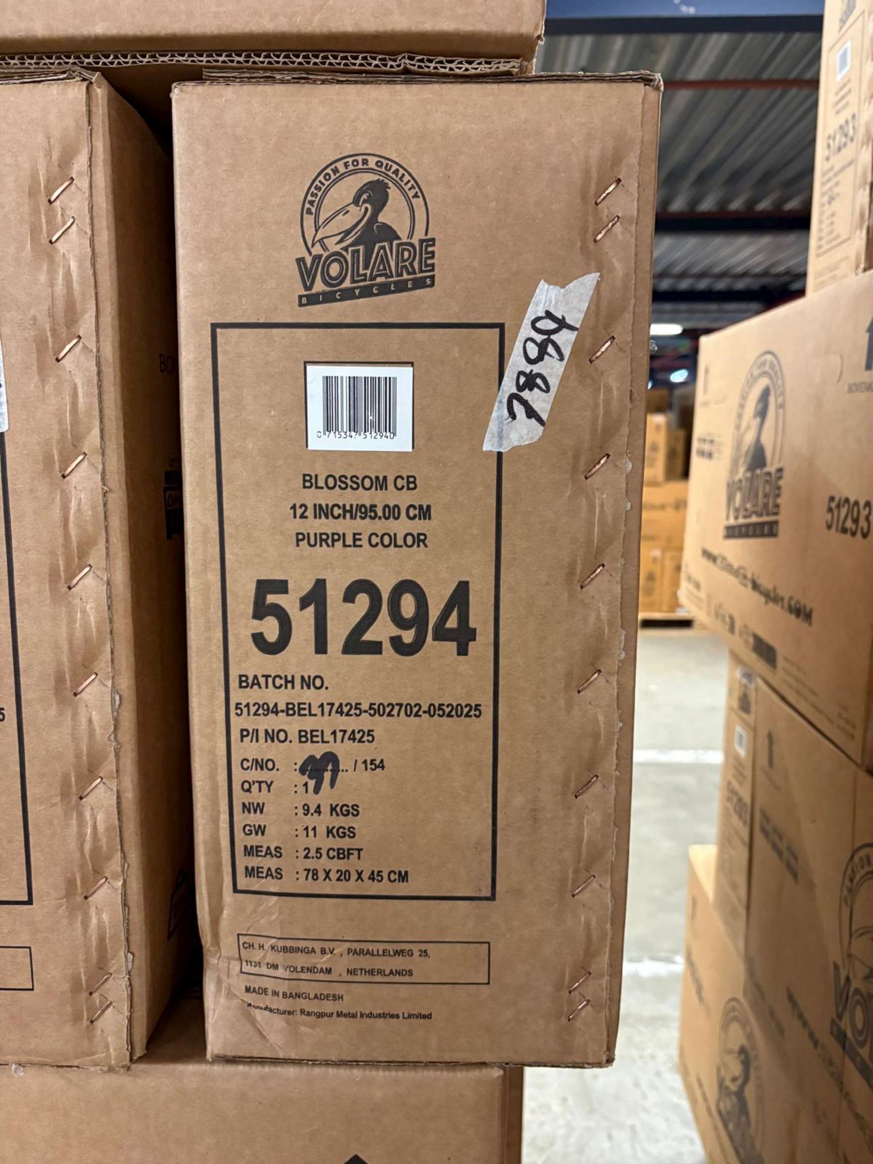 Volare | Meisjes Kinderfiets Blossom, 12 inch, Paars - Afbeelding 11