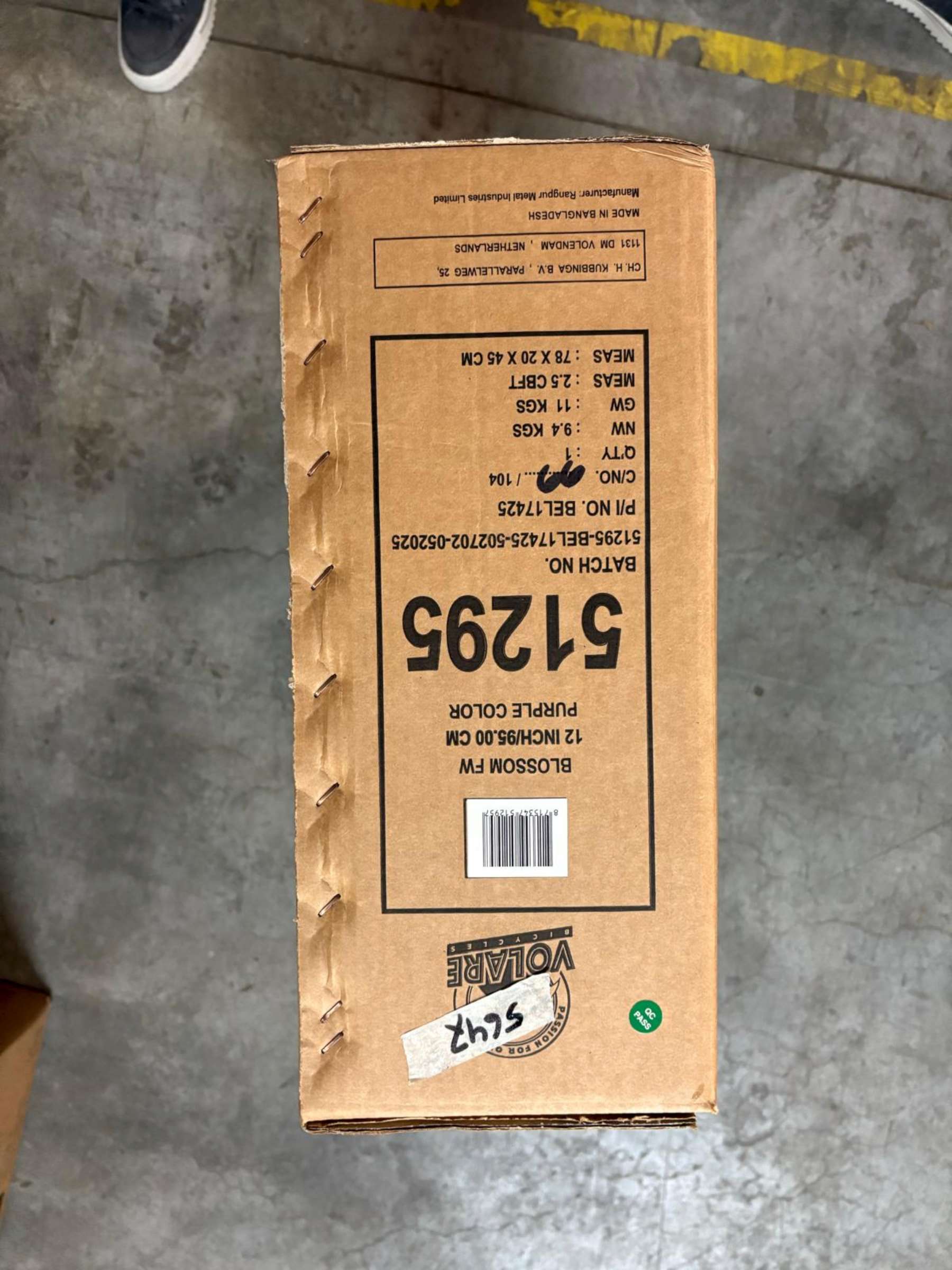 Volare | Meisjes Kinderfiets Blossom, 12 inch, Paars, Twee handremmen - Afbeelding 11