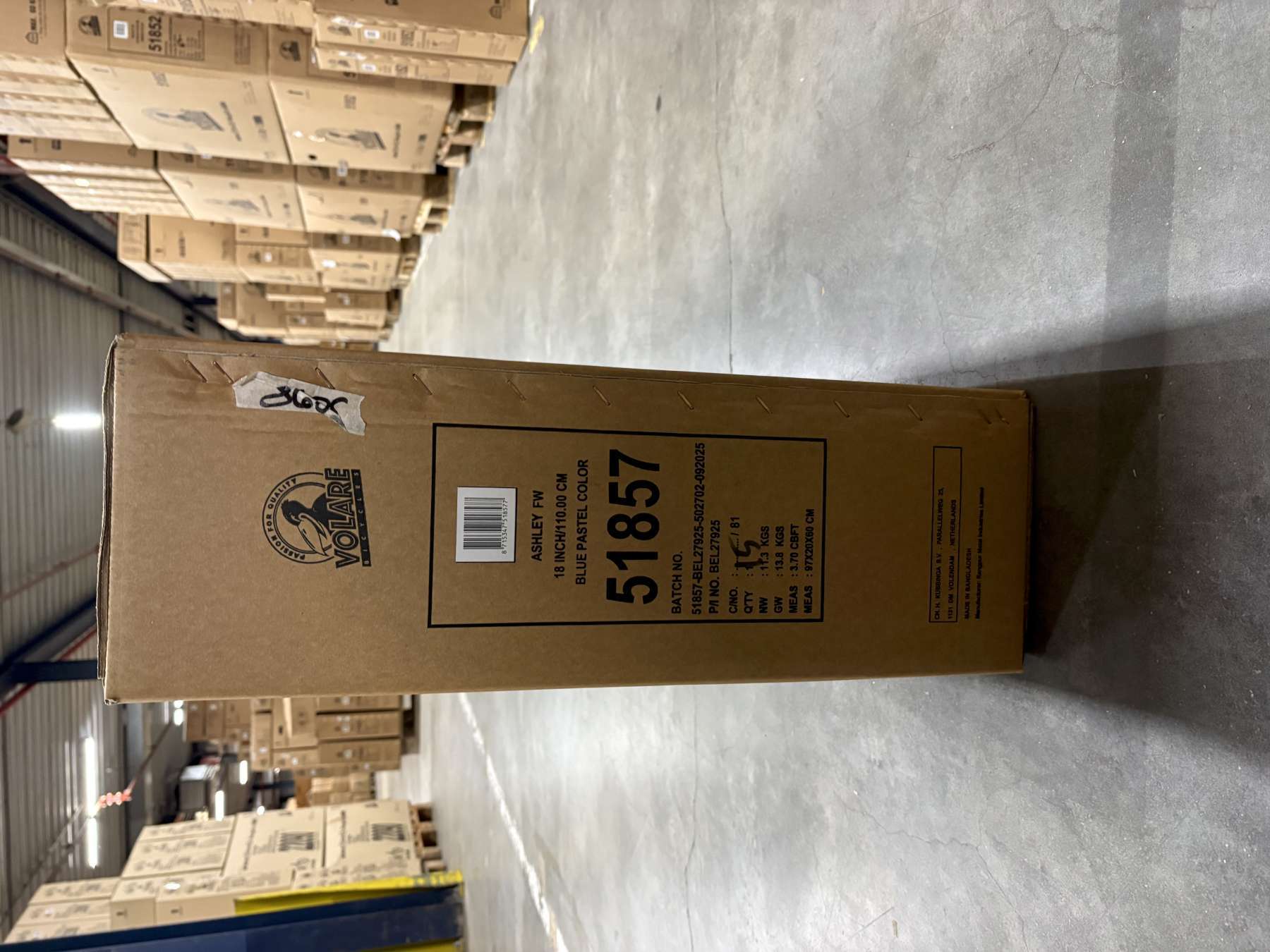 Volare | Meisjes Kinderfiets Ashley, 18 inch, Pastel Blauw, Twee handremmen - Afbeelding 11