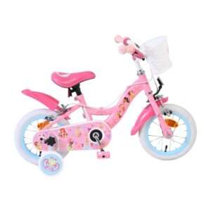 Disney | Meisjes Kinderfiets Princess, 12 inch, Roze, Twee Handremmen